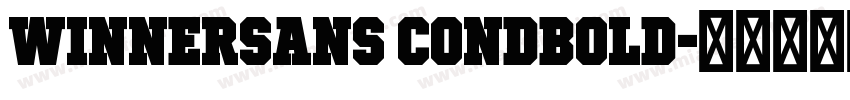 WinnerSans CondBold字体转换